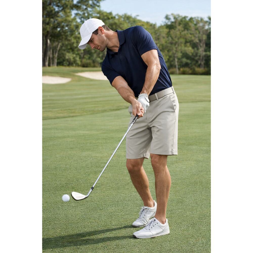 Grand Slam Performance Khaki Golf Shorts Mens Size 34 Lightweight Classic Fit